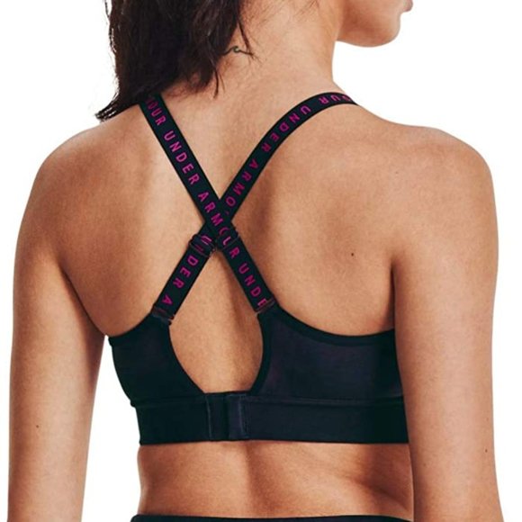 NWT Under Armour Women Infinity Printed Mid Sport Bra Purple Sz XS $45 P121 - Picture 2 of 4